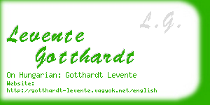 levente gotthardt business card